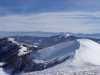 Snowy mountain landscape